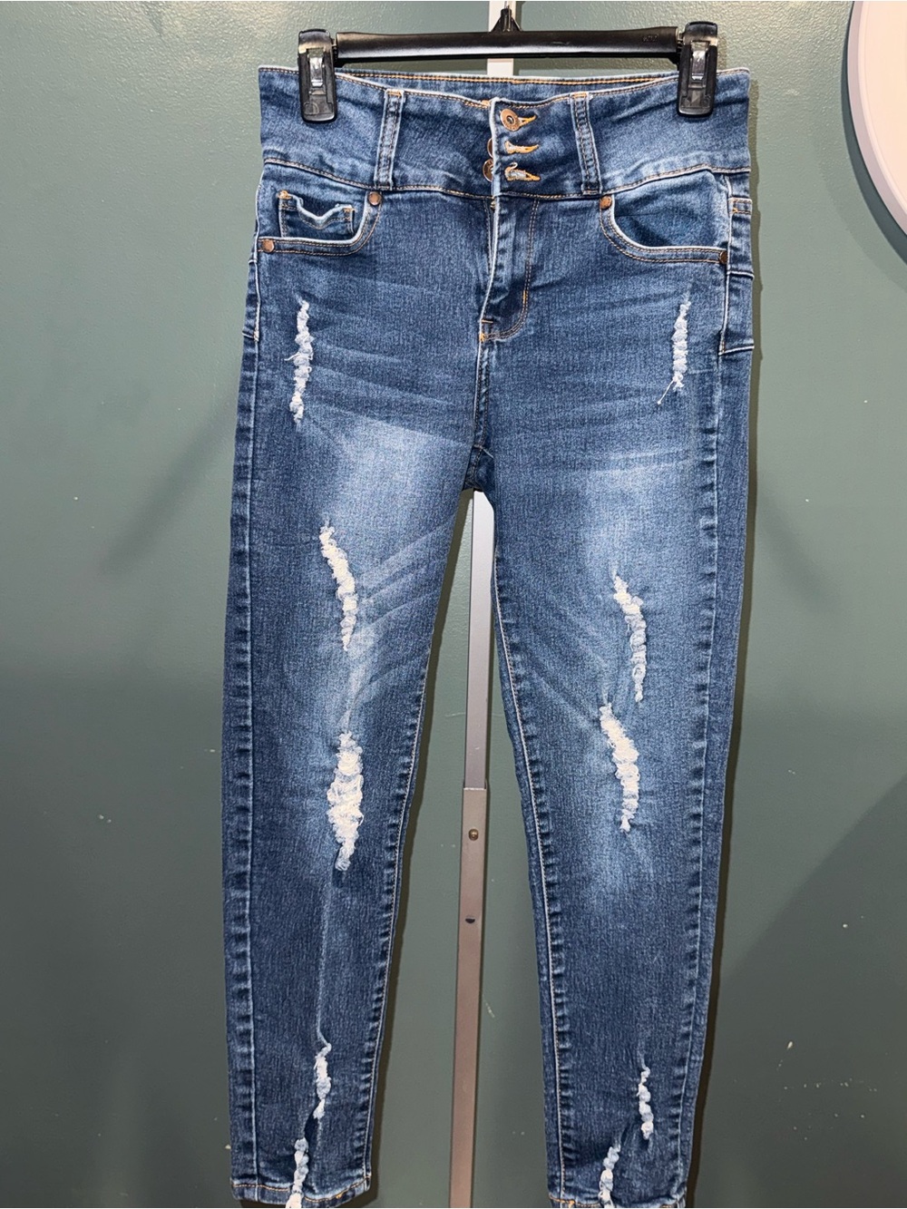 Supra Women's Distressed Skinny Jeans - Blue